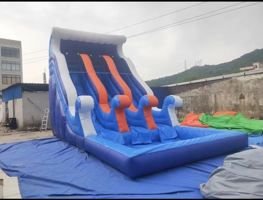 Seluncuran Air Tiup Taman Hiburan Meledakkan Seluncuran Bouncy