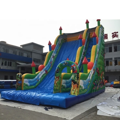 Tema Hewan Inflatable Single Lane Slide Wet Dry Backyard Clearance Bouncer
