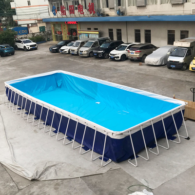 Halaman Belakang Terpal Anak Taman Kolam Renang Air Portabel Bingkai Baja Tahan Karat