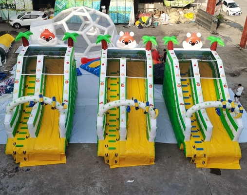 Safety Dewasa Ukuran PVC Inflatable Water Slides Tahan Api